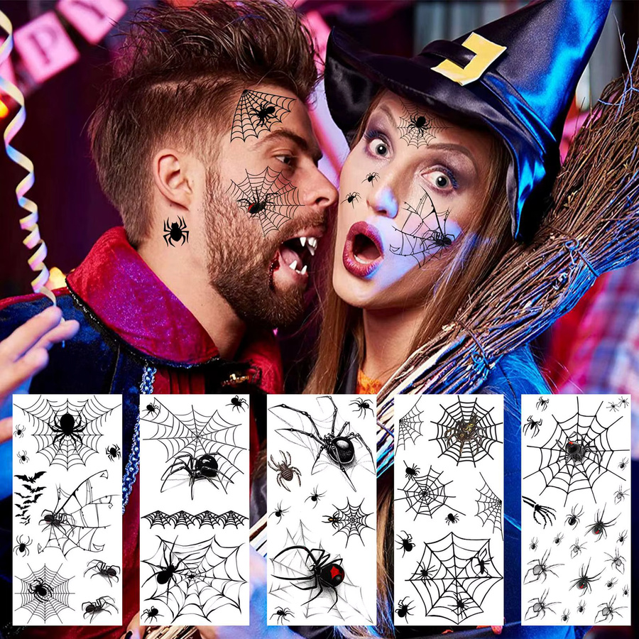 YURAN Spinnen-Tattoos, 8 Blatt, Unisex - Bild 4