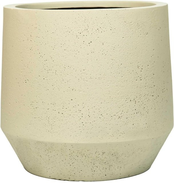 Vivanno Blumentopf Nexora aus Fiberglas in Beige mit specklig strukturierter Oberfläche, B/T/H: 41 x 41 x 38 cm - Bild 1