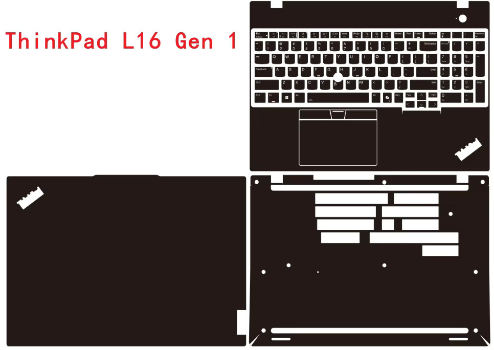 Lenovo ThinkPad Laptop Vinyl-Aufkleber Ganzkörper-Hautschutz in Schwarz für L16 E16 P16 V Z16 T16 Gen 1 Gen 2 Gen 3 - Bild 2