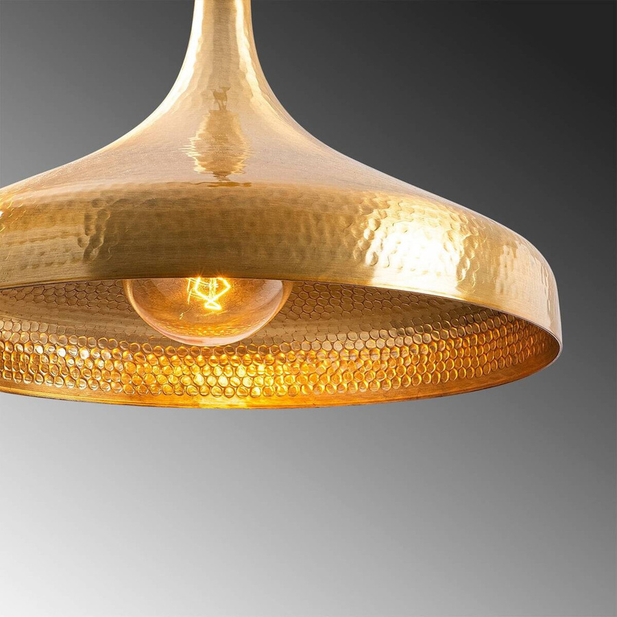 Opviq Pendelleuchte Tattoo-2645 in Schwarz und Gold, moderne Deckenleuchte aus Eisen mit E27 Fassung, Höhe: 118 cm, Breite: 36 cm, Tiefe: 36 cm - Bild 3