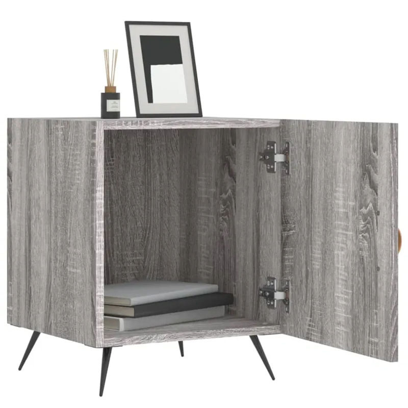 Vidaxl Set 2 Nachttische Modern in Grau, B/T/H: 40 x 40 x 50 cm - Bild 2
