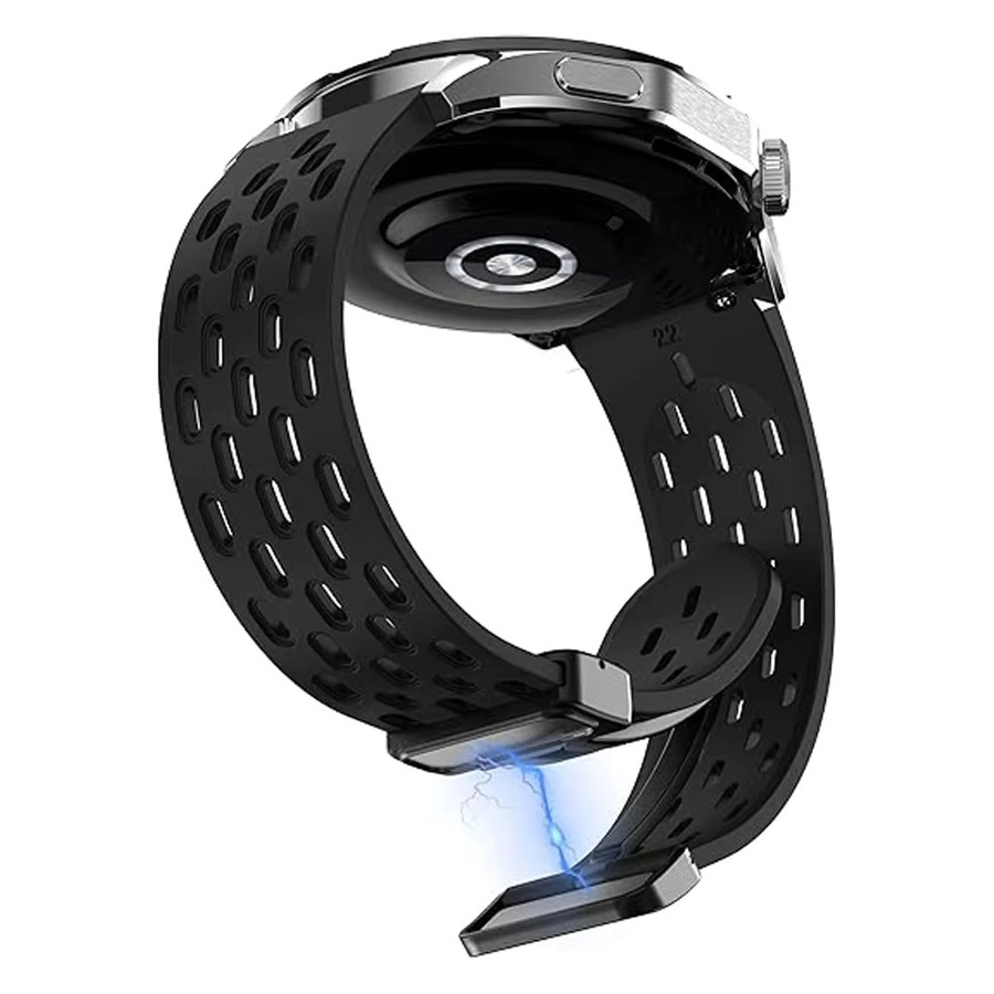KILPILLS Uhrenarmband Silikon, Magnetband, Schwarz, Samsung Galaxy Watch 8 - Bild 5
