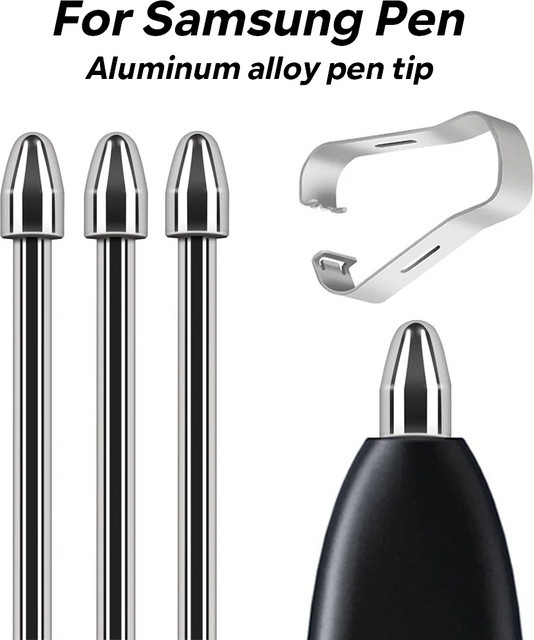 Samsung Ersatz-Stylus-Stiftspitzen aus Titanlegierung in Silber mit 4096 Druckstufen und Neigungsunterstützung - Bild 1