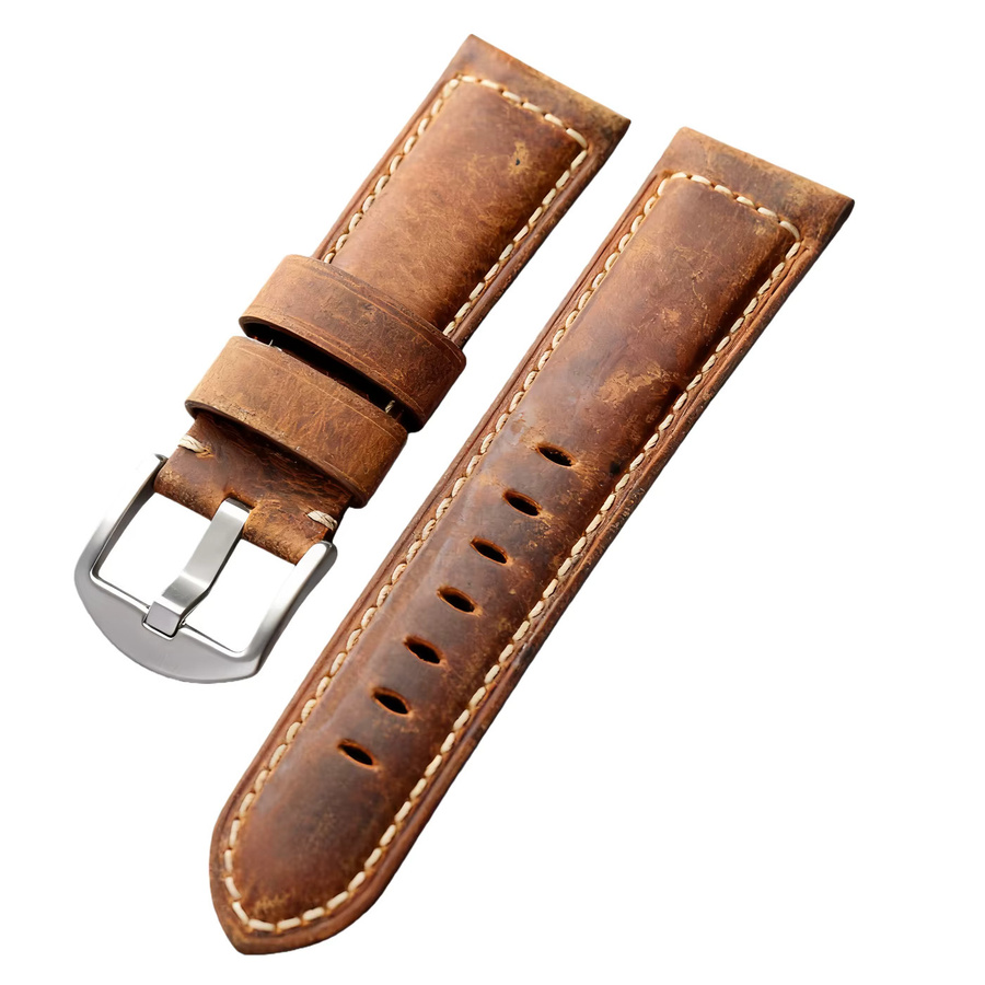 Raystray Uhrenarmband Rindsleder, braungrau, Herren - Bild 3