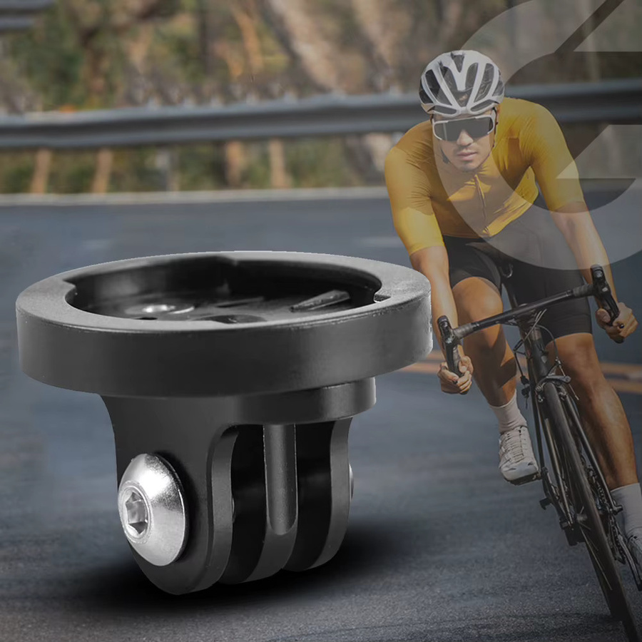 APWIKOGER Kamera-Scheinwerferadapter in Schwarz, stabile Fahrrad-Sportkamerahalterung aus ABS-Kunststoff für Garmin und GoPro - Bild 4