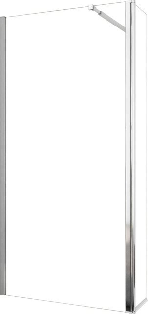 AICA Walk In Duschwand Set aus ESG Glas mit Nano-Beschichtung und Flipper Panel, Farbe Transparent, Breite: 70 cm, Höhe: 200 cm, Duschwand Breite: 30 cm, Tiefe: 40 cm, Höhe: 200 cm - Bild 1
