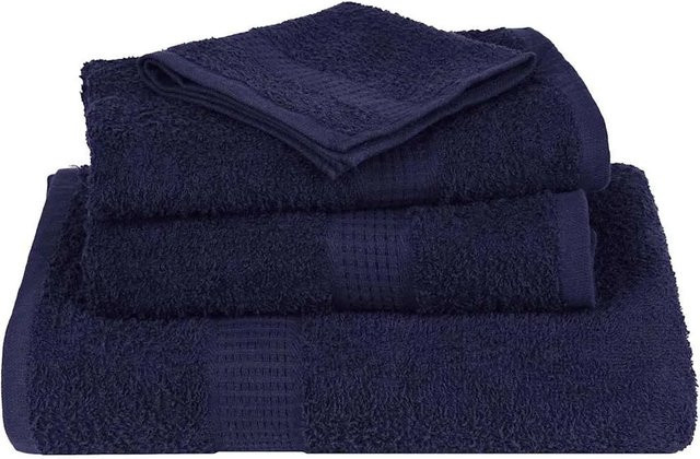 10er Set vidaXL Handtücher aus 100% Baumwolle in Marineblau, 50 x 100 cm, 360 g/m² - Bild 1