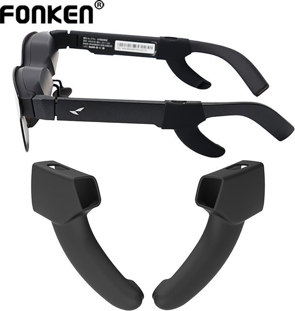FONKEN Silikon-Audio-Leitrohr für RayNeo Air 4, Air 4Pro, Air 3S und Air 3S Pro Smart Glasses Zubehör in Schwarz - Bild 1