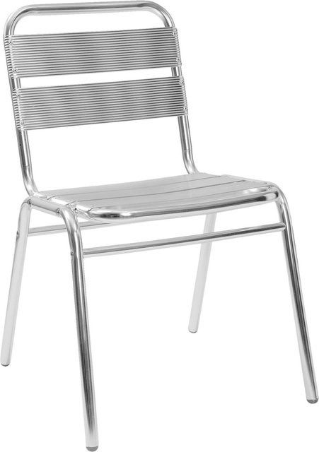 PULSIVA Outdoor-Bistrostuhl Limona ohne Armlehne, 4er Set, Silber, B/T/H: 50 x 55 x 78,5 cm - Bild 1