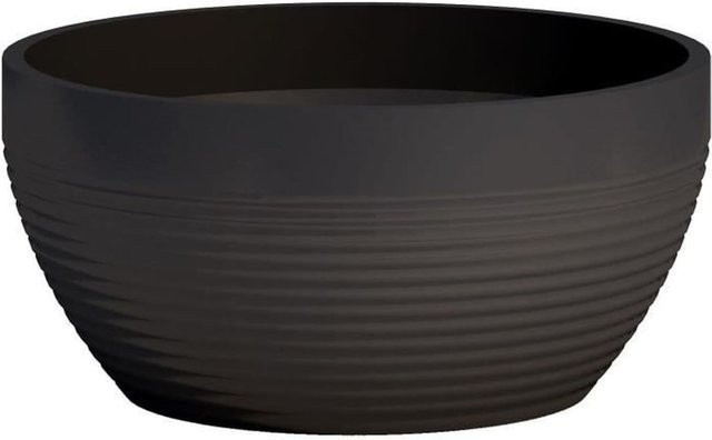 GARDEN ID Blumentopf Green Care Impact Black-Anthrazit, UV- und frostbeständig, 100 % recycelt, für Innen- und Außenbereich, Höhe: 25 cm, Durchmesser: 12 cm - Bild 1