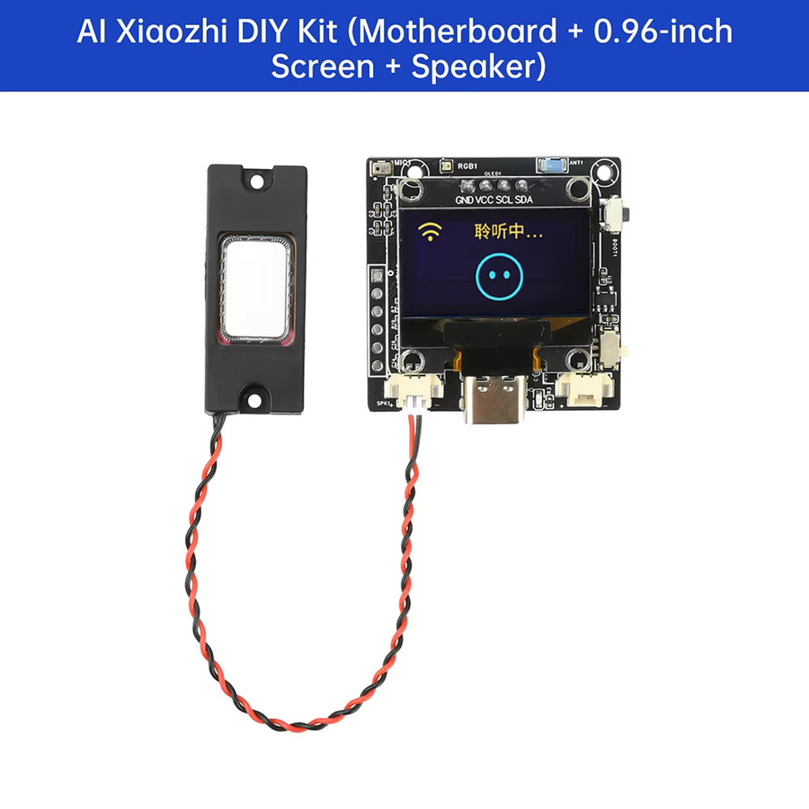 ESP32-C3 XiaoZhi AI Robot Intelligentes Sprachdialogmodul mit 0,96-Zoll-OLED-Display, Wi-Fi und Bluetooth, Schwarz - Bild 3
