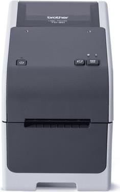 Brother TD-2320D203 Thermodirekt-Etiketten- und Belegdrucker in Schwarz/Grau mit USB 2.0, USB-Host und LAN, 203 dpi, für Rollen mit 6,3 cm Breite - Bild 1