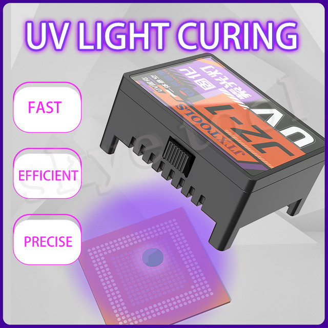 JTX UV-Härtungslampe JZ-1 High Power, kabellose USB-wiederaufladbare Lampe für Harz- und Bildschirm-Reparaturkleber, Schwarz - Bild 1