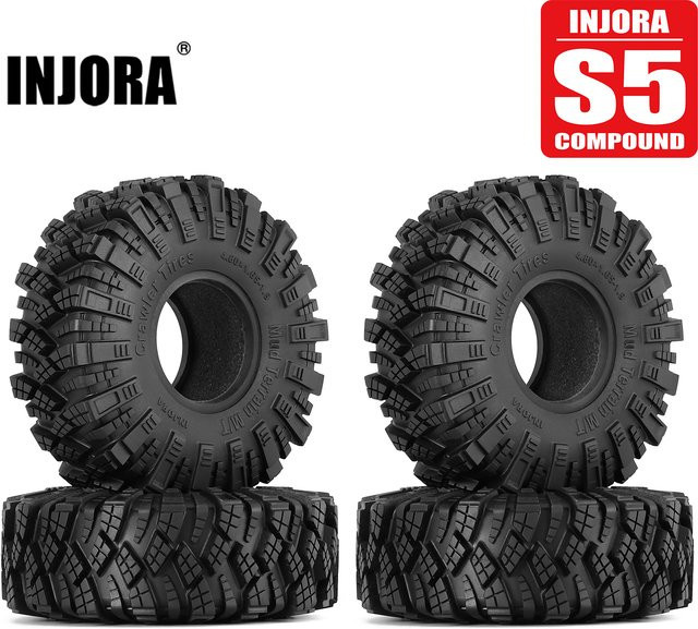 INJORA S5 Kraken Claw 1,9" 4,75" OD M/T Reifen, 4-teiliges Set - Bild 1