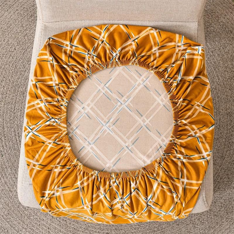 Elastische Stuhlhussen mit Blumenmuster von Household supplies MH, pflegeleichte Stretch-Sitzbezüge aus 100% Polyester für Esszimmerstühle - Bild 1