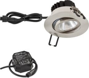 EVN LED-Einbauleuchte PC650N61302 in Edelstahl, 6W, Warmweiß 3000K, IP65 für Außenbereich und Feuchträume - Bild 1