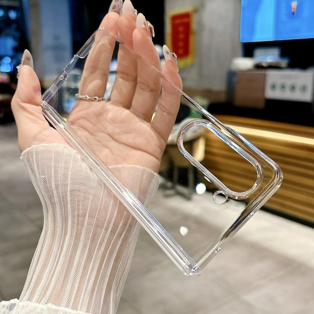 Stoßfeste Acryl Handyhülle für Samsung Galaxy Z Fold 7, 6, 5 und 4 in Transparent mit harter Rückseite - Bild 1