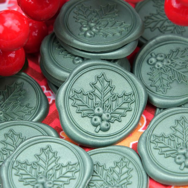 30 Stück Selbstklebende Wachssiegel Aufkleber mit Weihnachtsmotiven für Einladungskarten und Umschläge - Bild 1