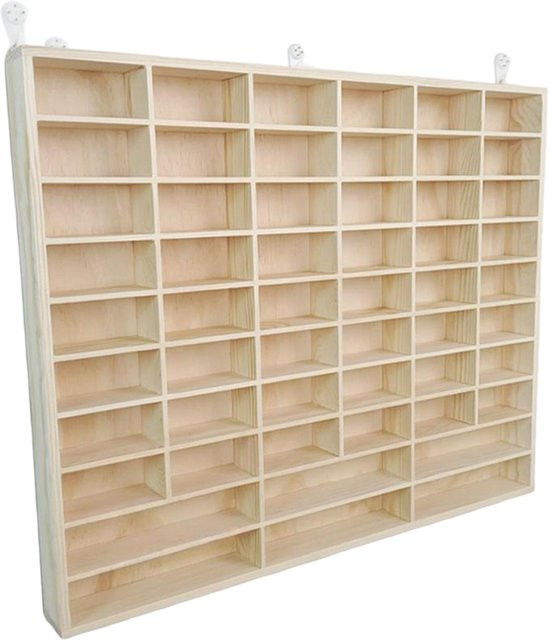 MagiDeal Wandmontage Holzspielzeugauto-Vitrine mit 54 Gittern als Organizer und Ausstellungsregal - Bild 1
