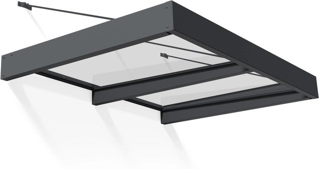 Canopia Vordach Sophia XL Schwarz-Transparent B: 1,9 m, T: 1,4 m - Bild 1
