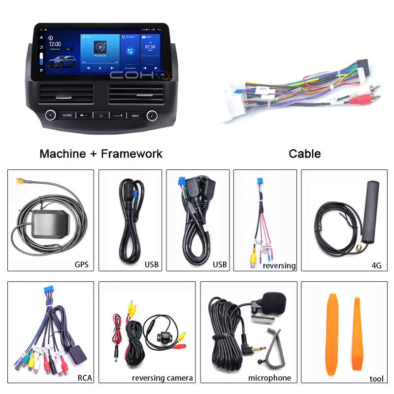 Roadonline Android 14 Auto Multimedia Radio mit 12,3 Zoll Display und CarPlay für Mitsubishi Outlander 2006-2012, UIS 7862S, 8 GB RAM + 128 GB Speicher, Schwarz - Bild 3
