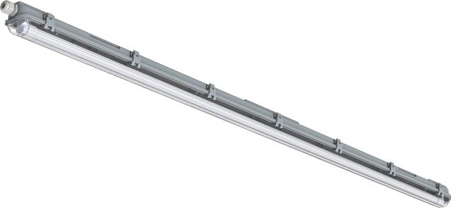 Shada LED-Feuchtraumleuchte 22 W in Grau mit Rohr für industrielle Arbeitsbereiche und Lagerhäuser - Bild 1