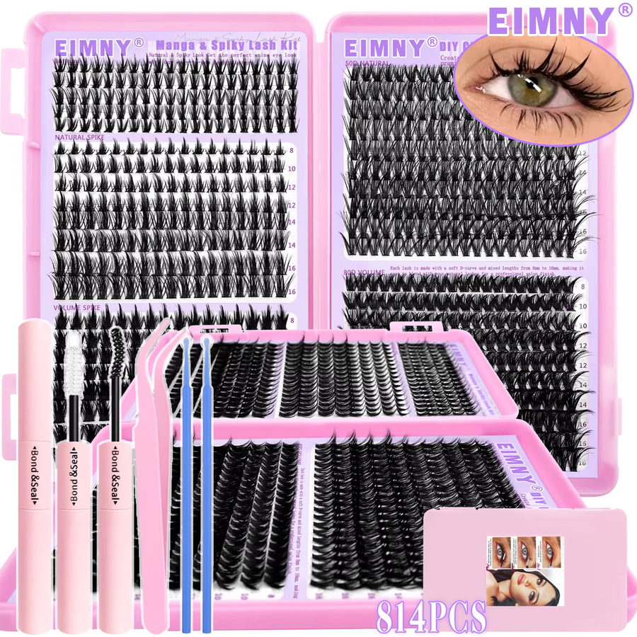 EIMMY Set mit künstlichen Wimpern, 814-teilig, Unisex, natürlich - Bild 2
