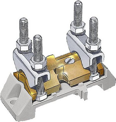 Siemens Klemme 8JK4061 1-polig isoliert, 630A, grau, Klemmblock 1x 50-240/1x 50-240mm2 - Bild 1