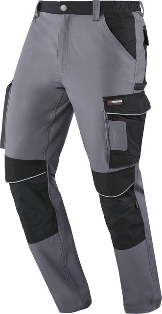 PARKSIDE PERFORMANCE Herren Arbeitsbundhose in Grau und Schwarz mit reflektierenden Elementen - Bild 1