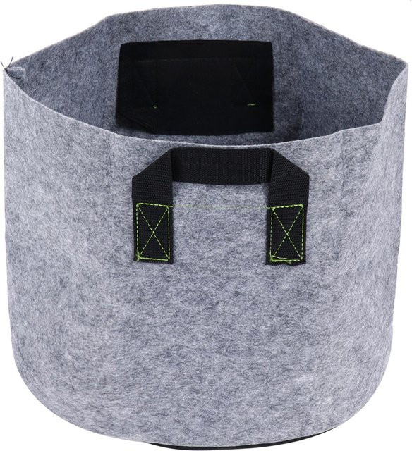 Pflanzsack aus Vliesstoff mit Griffen für Gemüse und Blumen in Grau und Schwarz, 7 Gallon - Bild 1