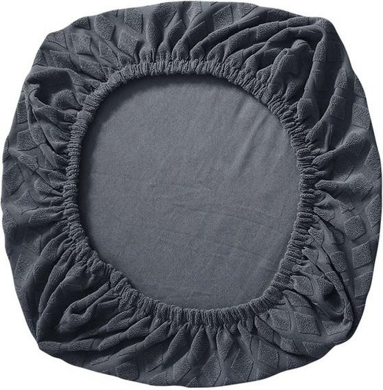 BRHUIXUE Elastischer Bürostuhlbezug aus Jacquard-Fleece in Dunkelgrau - Bild 1