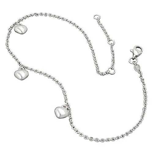 SIGO Fußkette Anker mit Herzen, 925 Silber, Unisex - Bild 1