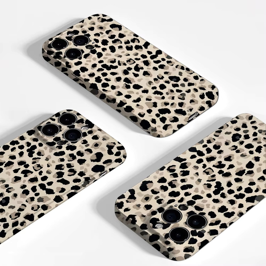 Robuste doppelschichtige Handyhülle mit Leopardenmuster für iPhone 17 16 15 14 13 Pro Max Plus von Potdemiel in Multicolour - Bild 3