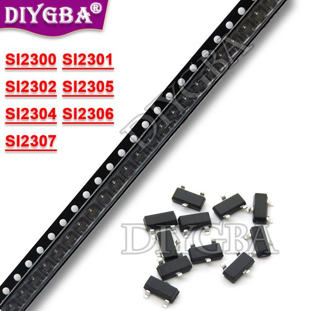100 Stück DIYGBA Chipsatz si2300 si2302 si2304 si2307 si2301 si2305 si2306 in Schwarz - Bild 1