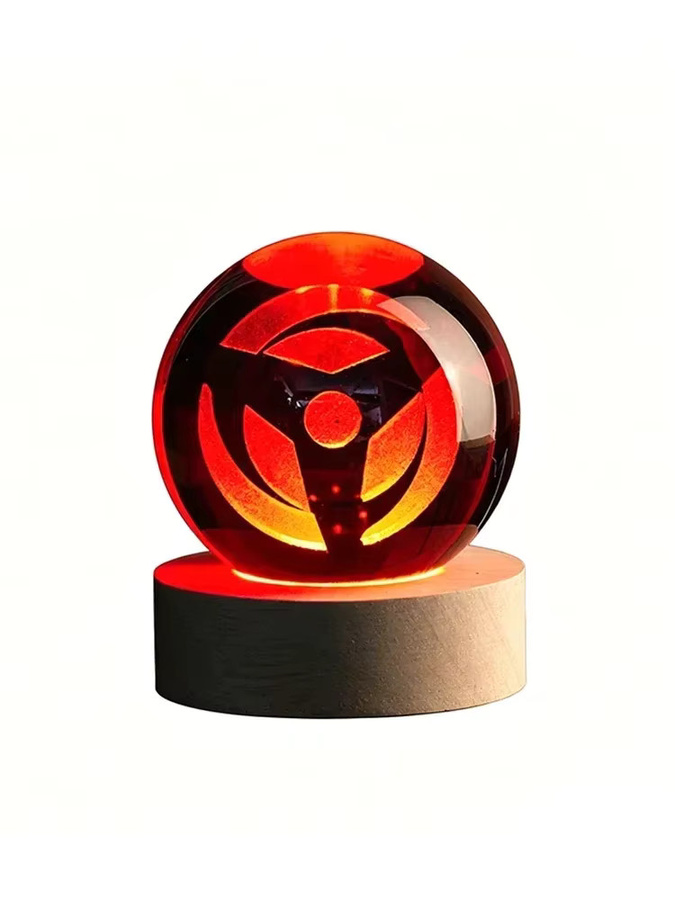 Bandai Naruto Sharingan Nachtlicht, Kristallkugel Desktop-Ornament, Figur, Leuchtende Dekoration - Bild 2