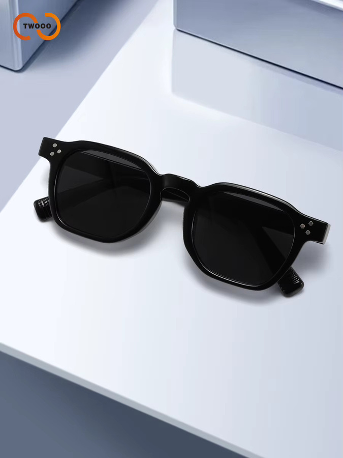 TWOOO Sonnenbrille, quadratisch, Vollrand, TR90, Schwarz, Unisex - Bild 4