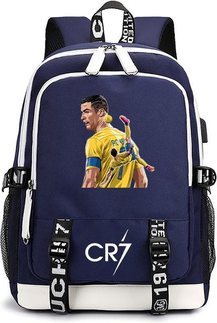 3-teiliges Schulrucksack-Set in Blau aus Oxford-Stoff mit Schultasche und Federmäppchen - Bild 1