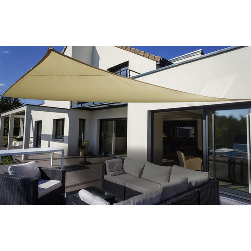 Floracord Dreiecksonnensegel aus Polyester in Elfenbein, Breite: 360 cm - Bild 4