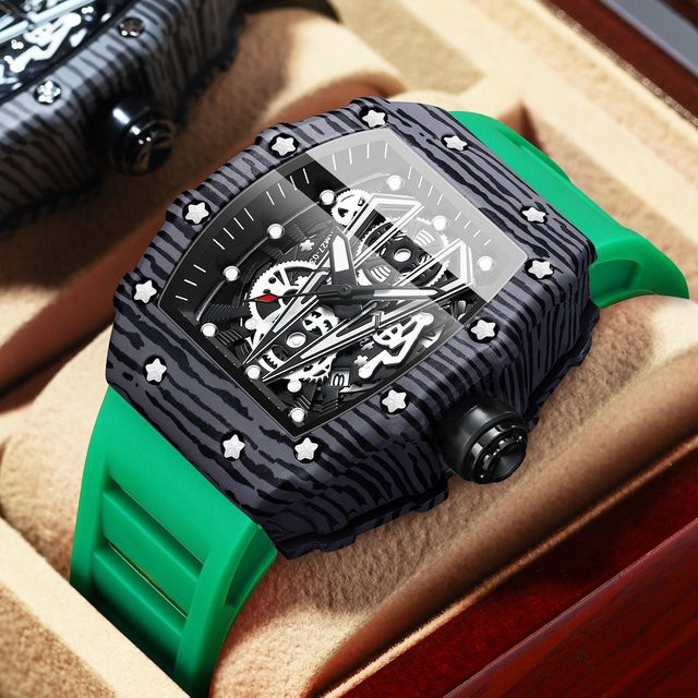 Binbond Armbanduhr, Quarz, Silikon, Schwarz, Herren - Bild 1