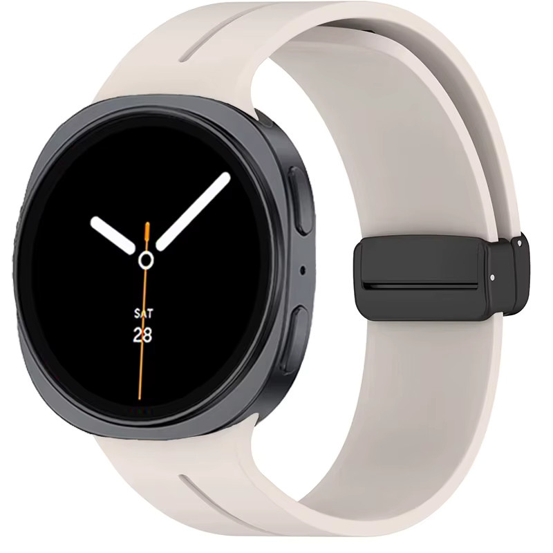 CRESTED Uhrenarmband Silikon, Magnetisch, Schwarz, Samsung Galaxy Watch 8 - Bild 2