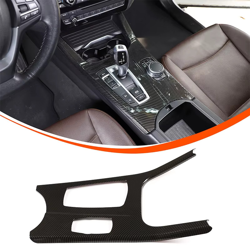 Metyoucar Mittelkonsole Zierleiste für BMW X3 F25 und X4 F26 (2011-2017), Schaltschuh Abdeckung Getriebe Panel Trim in Chrom Silber, Linkslenker - Bild 4