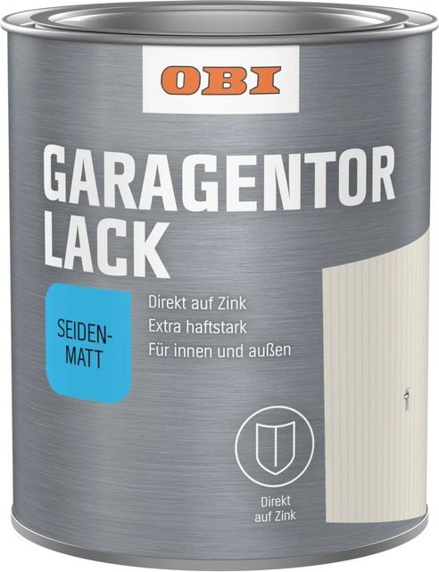 OBI Garagentorlack Weiß seidenmatt wasserbasiert 0,75 l - Bild 1