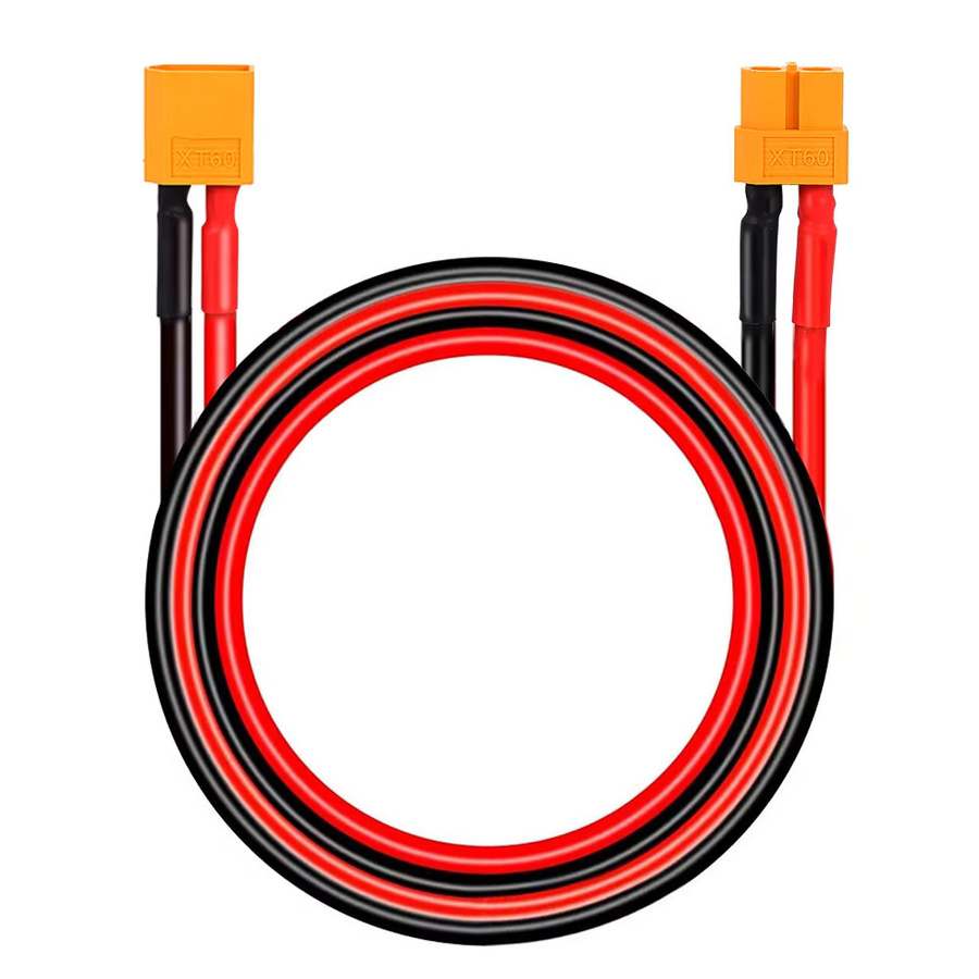 KingHui XT60 Buchse auf XT60 Stecker Adapter mit 400mm 12AWG Silikon Draht für Flugzeug Quadcopter Lipo Batterie und Drone - Bild 2