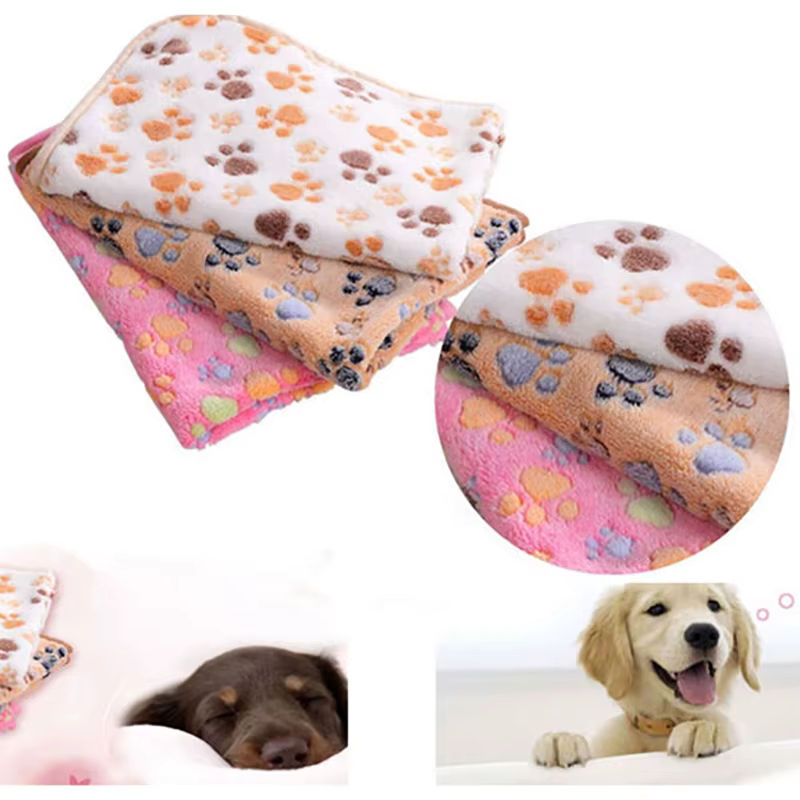 Holapet Haustier-Bettmatte aus Fleece in Coffee, handgefertigte weiche Decke für Hunde und Katzen, B/T: 60 x 40 cm - Bild 2