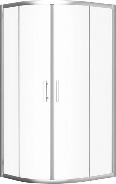 KOLMAN Duschkabine Viertelkreis mit Schiebetür, Sicherheitsglas 6 mm, Transparent, Rahmen Chrom, B/T/H: 90 x 90 x 190 cm - Bild 1