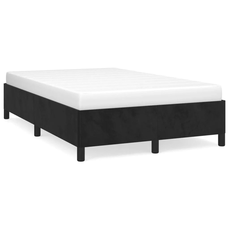 vidaXL Bettgestell aus Samt in Schwarz, B/T/H: 120 x 200 x 35 cm - Bild 2