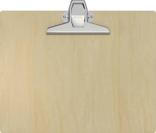 Maul Klemmbrett aus Lindenholz und Pappelkern in Braun, B/H/T: 26 x 30,7 x 3,74 cm - Bild 1