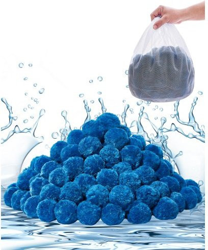 VEVOR Pool Filter Balls aus blauem Polyester Fiber als Ersatz für Sandfilter, 0,7 kg - Bild 1