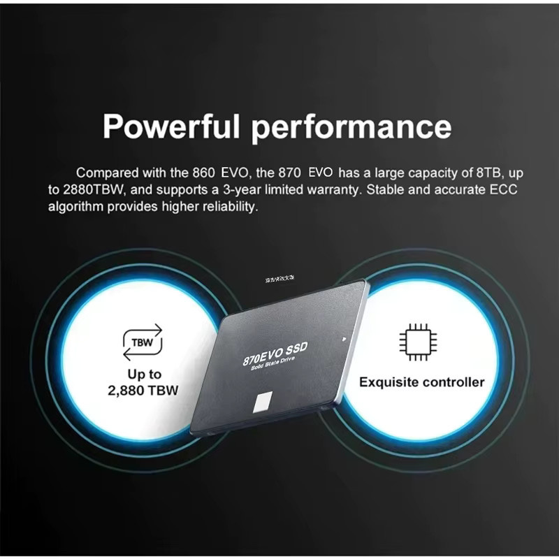 Samsung 870EVO SSD Interne Festplatte SATA3 2,5 Zoll 1TB Schwarz - Bild 3