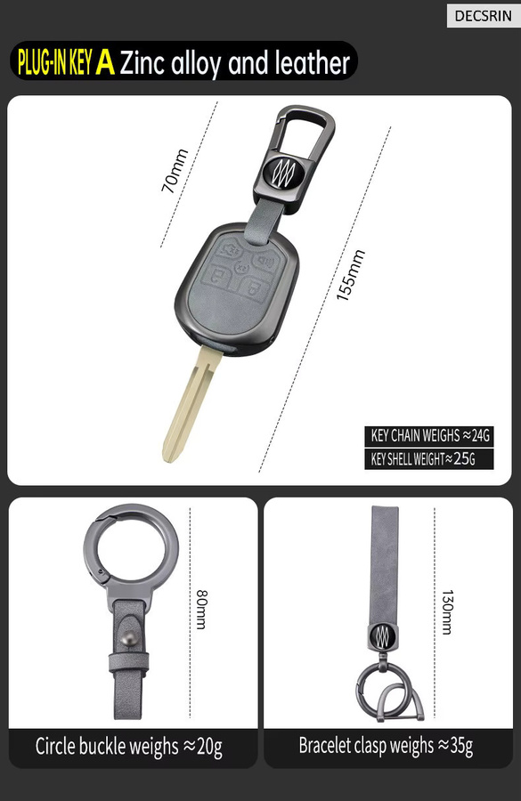 DECSRIN Autoschlüssel Abdeckung Shell Fob für Ford Edge Explorer Ranger Expedition Mustang Escape Taurus Flex Focus Fusion, Schwarz - Bild 3